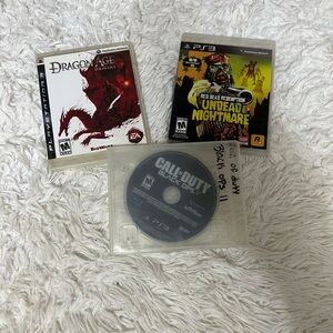 PlayStation 3 Game Bundle - Dragon Age, Red Dead Redemption, Call of Duty